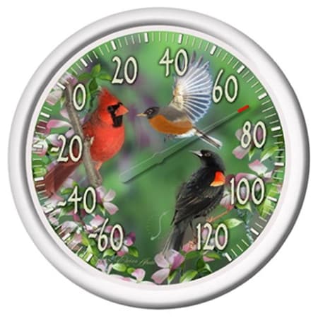 TAYLOR Taylor 90007-217 13.25 in. Spring Birds Dial Thermometer 142310